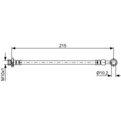 Flexible de frein BOSCH 1987481833 pour NISSAN PATROL OE 46210VB200 BOSCH