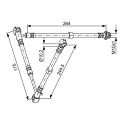 Tuyau de frein BOSCH 1987481836 pour NISSAN PRIMERA OE 46211AV720 BOSCH