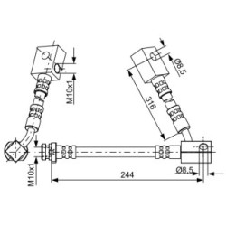 Flexible de frein BOSCH 1987481837 pour NISSAN 350Z OE 46211CD000 BOSCH