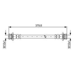 Flexible de frein BOSCH 1987481853 pour SUZUKI JIMNY, SX4 OE 51550-80J00 BOSCH