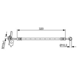 Flexible de frein BOSCH 1987481864 pour HYUNDAI, KIA SANTA, SORENTO OE 587312B010 BOSCH