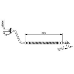 Brake Hose BOSCH 1987481877 OE Ref 587372B000