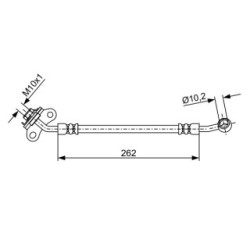 Brake Hose BOSCH 1987481885 OE Ref 58737 4D000