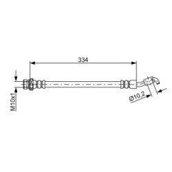 Flexible de frein BOSCH 1987481892 pour HYUNDAI, KIA ix35, SPORTAGE OE 587382S500 BOSCH
