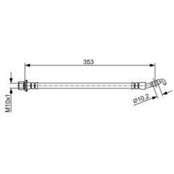 Flexible de frein BOSCH 1987481904 pour LEXUS IS OE 9094702A30 BOSCH