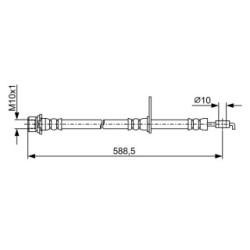 Flexible de frein BOSCH 1987481913 pour TOYOTA AVENSIS, ISIS OE 9094702C78 BOSCH