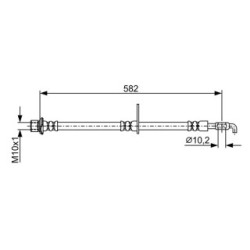 Flexible de frein BOSCH 1987481918 pour TOYOTA PRIUS OE 9094702D82 BOSCH
