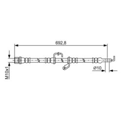 Flexible de frein BOSCH 1987481921 pour TOYOTA RAV OE 9094702E26 BOSCH