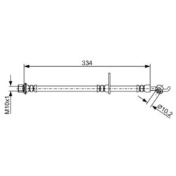 Flexible de frein BOSCH 1987481930 pour LEXUS, TOYOTA OE 90947W2039 BOSCH