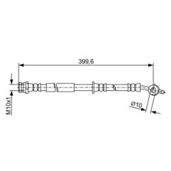 Flexible de frein BOSCH 1987481946 pour MAZDA 2 OE D651-43-980 BOSCH