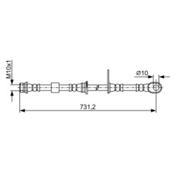 Brake Hose BOSCH 1987481957 OE Ref MN102533