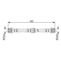 Flexible de frein BOSCH 1987481961 pour MITSUBISHI, MITSUBISHI (BJC) L200, PAJERO BOSCH