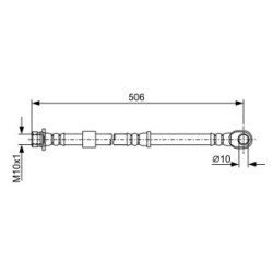 Flexible de frein BOSCH 1987481967 pour MITSUBISHI GRANDIS OE MR955461 BOSCH