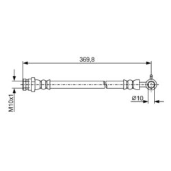 Flexible de frein BOSCH 1987481969 pour MAZDA MX-5 OE N067-43-820 BOSCH