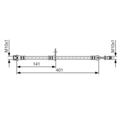 Flexible de frein BOSCH 1987481979 pour FORD TOURNEO, TRANSIT OE DV612C338AA BOSCH