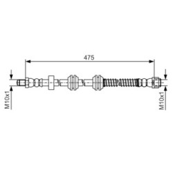 Brake Hose BOSCH 1987481A01 OE Ref 166 420 04 48