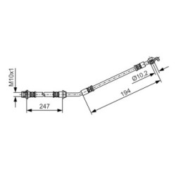 Brake Hose BOSCH 1987481A25 OE Ref 90947W2051
