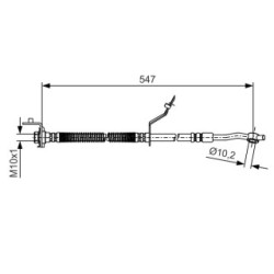 Brake Hose BOSCH 1987481A55 OE Ref 587311K000