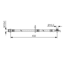 Flexible de frein BOSCH 1987481A57 pour LEXUS, TOYOTA LX, LAND OE 9094702F42