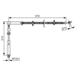 Brake Hose BOSCH 1987481A64 OE Ref LR044357