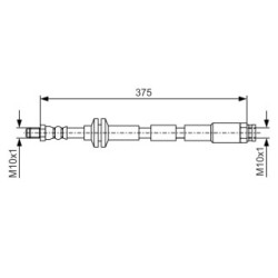 Flexible de frein BOSCH 1987481B18 pour FIAT, LANCIA PANDA, YPSILON OE 51859811 BOSCH