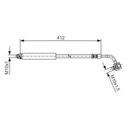 Flexible de frein BOSCH 1987481B23 pour CHEVROLET, VAUXHALL TRAX, MOKKA OE 95083148 BOSCH