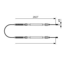 Handbrake Cable BOSCH 1987482006 OE Ref K1330066080