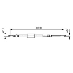 Handbrake Cable BOSCH 1987482011 OE Ref 82 00 247 042
