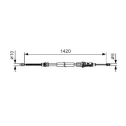 Handbrake Cable BOSCH 1987482013 OE Ref 9160551