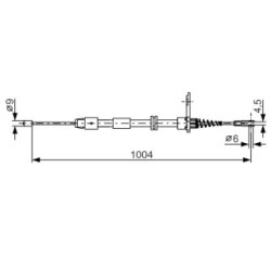 Câble de frein à main BOSCH 1987482023 pour MERCEDES SLK OE 17142002085