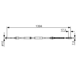 Handbrake Cable BOSCH 1987482033 OE Ref 906 420 30 85