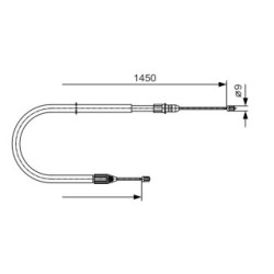 Handbrake Cable BOSCH 1987482040 OE Ref 82 00 228 260