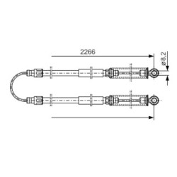 Handbrake Cable BOSCH 1987482047 OE Ref 021 167 320 A