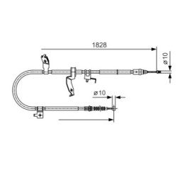 Handbrake Cable BOSCH 1987482053 OE Ref C236-44-420E