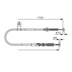 Handbrake Cable BOSCH 1987482056 OE Ref NC10-44-420B