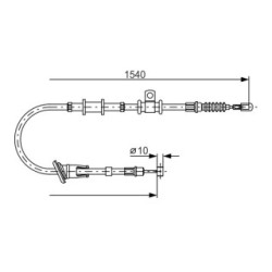 Handbrake Cable BOSCH 1987482065 OE Ref MR915064