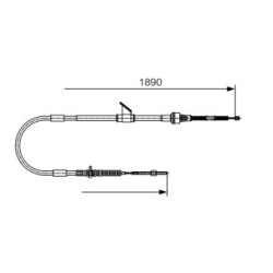 Handbrake Cable BOSCH 1987482066 OE Ref MB256875