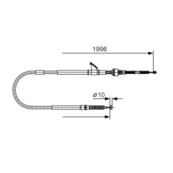 Handbrake Cable BOSCH 1987482068 OE Ref MR128203