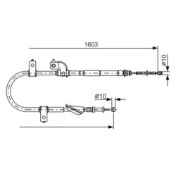 Handbrake Cable BOSCH 1987482080 OE Ref 26051 FC000