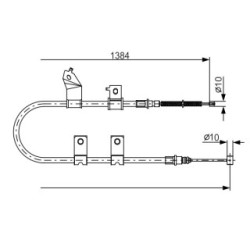 Handbrake Cable BOSCH 1987482082 OE Ref 96 534 870