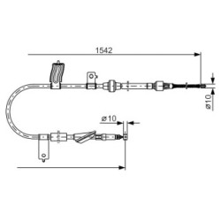 Handbrake Cable BOSCH 1987482084 OE Ref 47510-SR4-A01