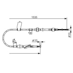 Handbrake Cable BOSCH 1987482085 OE Ref 47560-SR4-A03