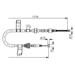 Handbrake Cable BOSCH 1987482086 OE Ref 47510-S10-A03