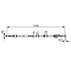 Handbrake Cable BOSCH 1987482090 OE Ref 54410-65D00