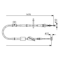 Handbrake Cable BOSCH 1987482096 OE Ref 54402M79G00