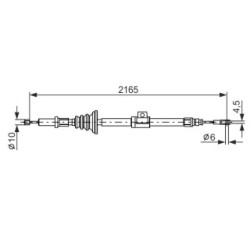 Handbrake Cable BOSCH 1987482105 OE Ref 9485386