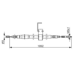Handbrake Cable BOSCH 1987482106 OE Ref 89 70 741