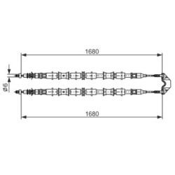Handbrake Cable BOSCH 1987482107 OE Ref 24465149
