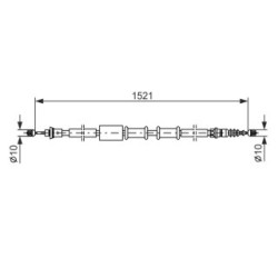 Handbrake Cable BOSCH 1987482109 OE Ref 46731055
