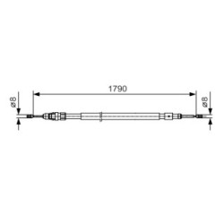 Handbrake Cable BOSCH 1987482112 OE Ref 96 80 318 480